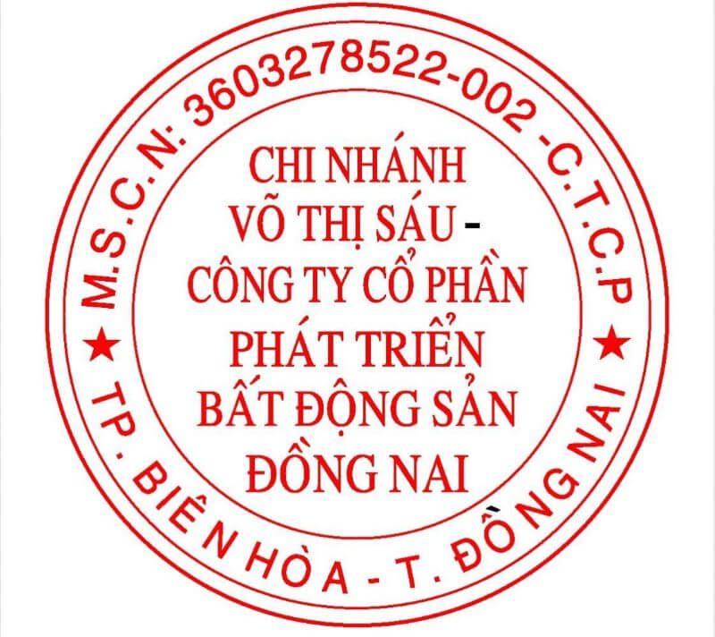 Khắc dấu tại Biên Hòa chuyên khắc dấu tròn công ty