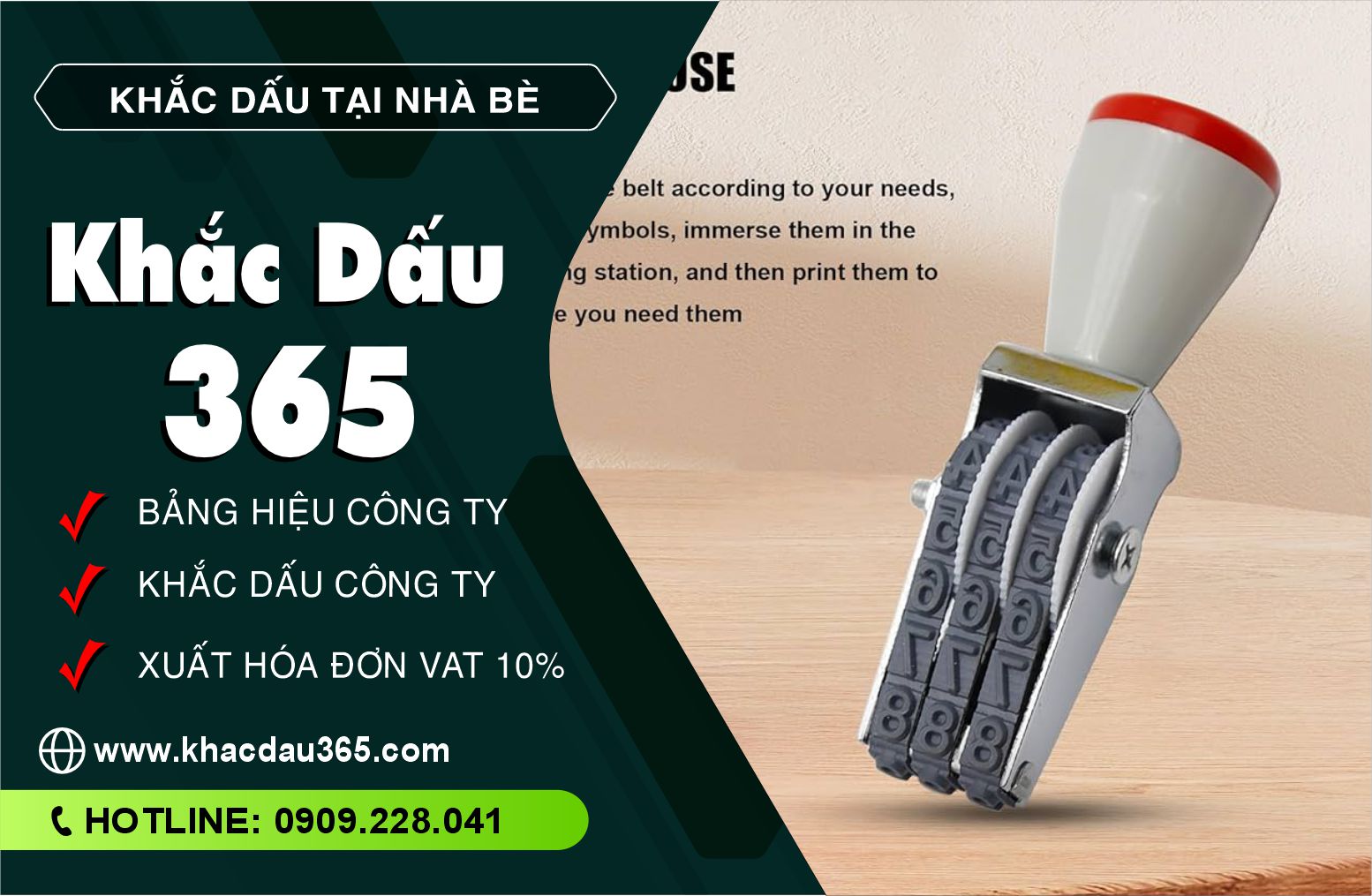 Dịch vụ khắc dấu tại Nhà Bè giá rẻ, giao ngay trong ngày