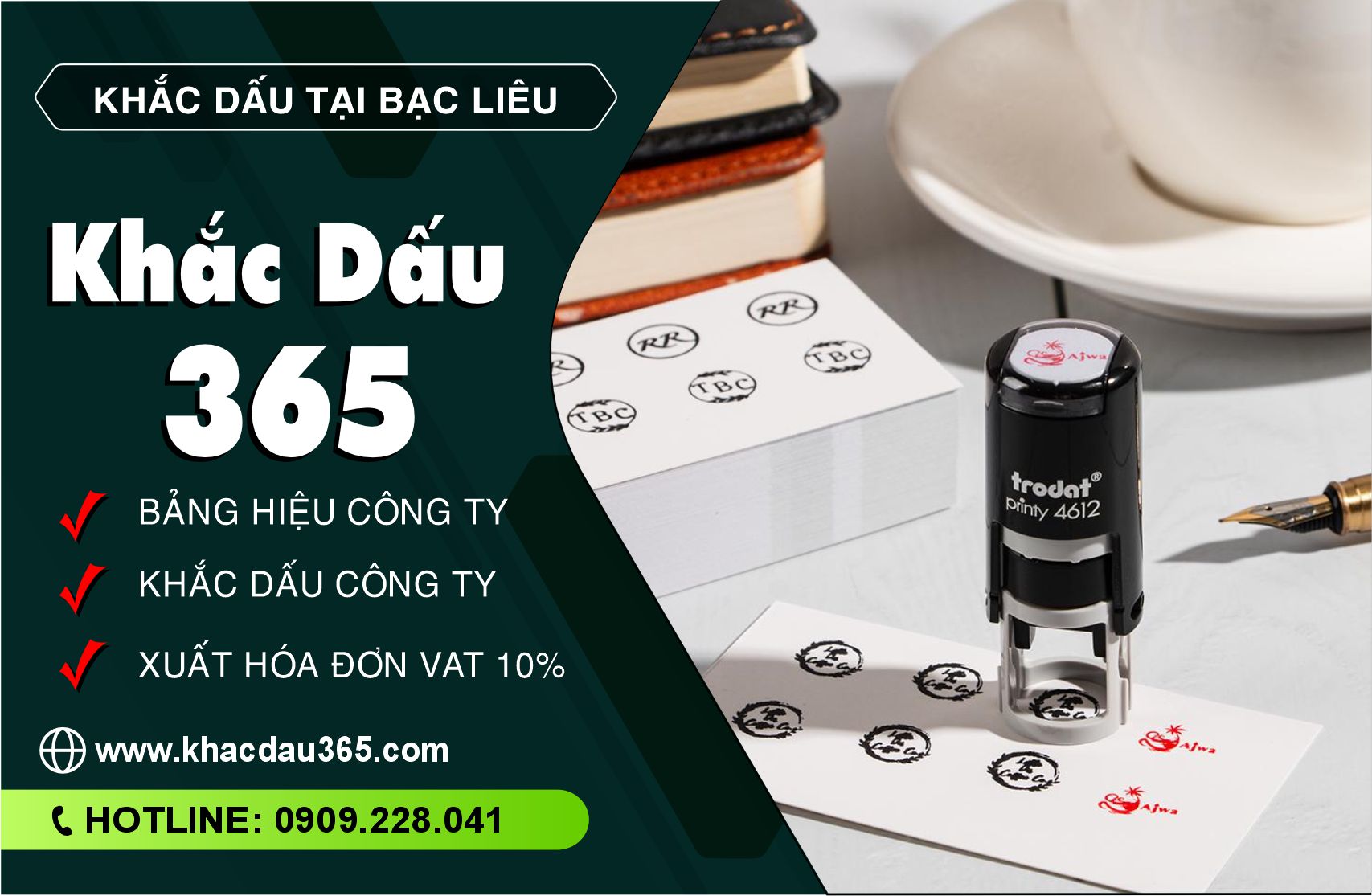 Địa chỉ khắc dấu Bạc Liêu uy tín, giá rẻ, ship nhanh