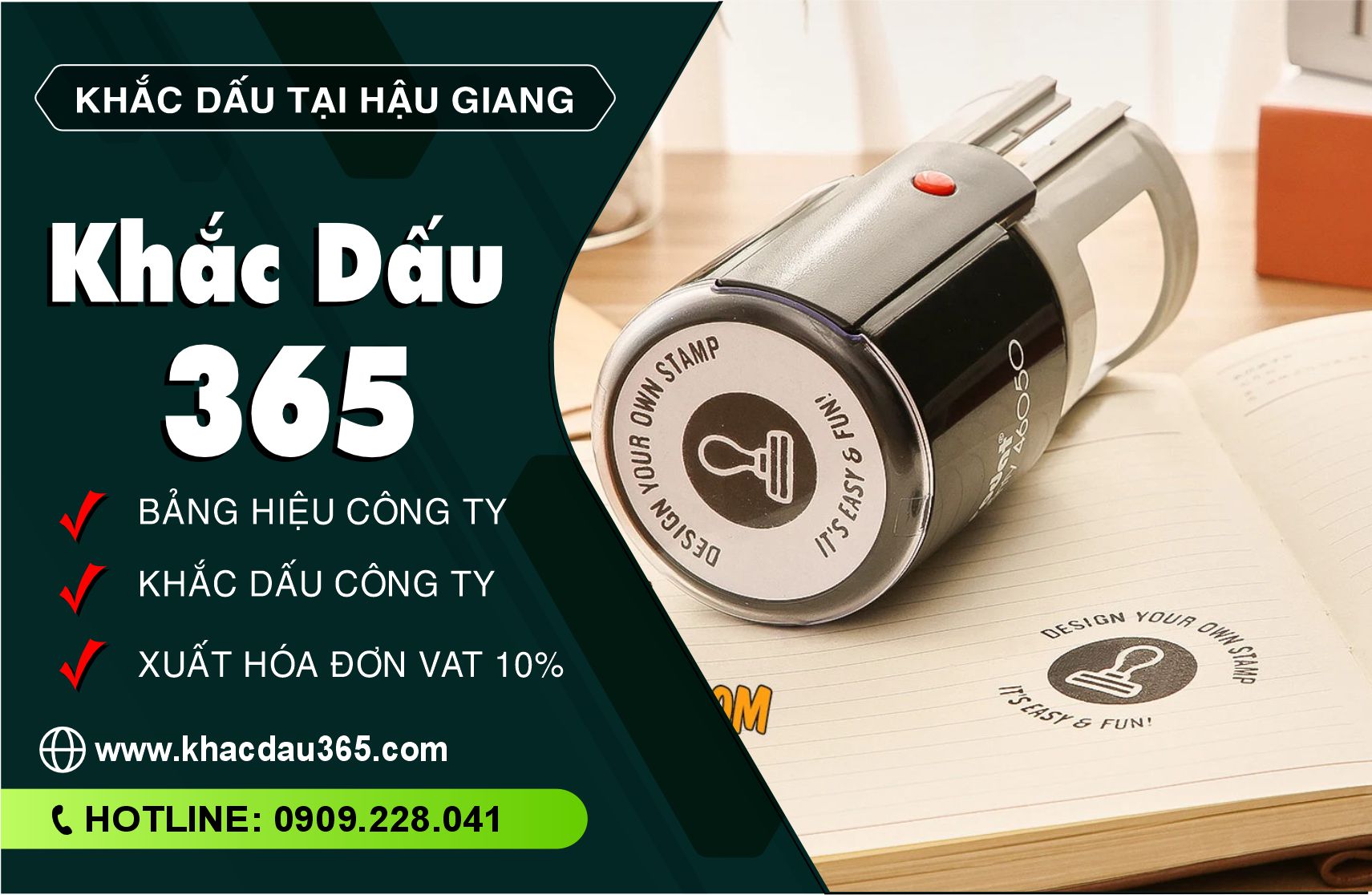 Khắc dấu Hậu Giang – Đơn vị khắc dấu giá tốt nhất Hậu Giang
