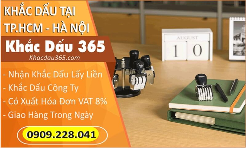 Ngoài Đà Nẵng Khắc Dấu 365 còn có các cơ sở tại Hà Nội và TPHCM