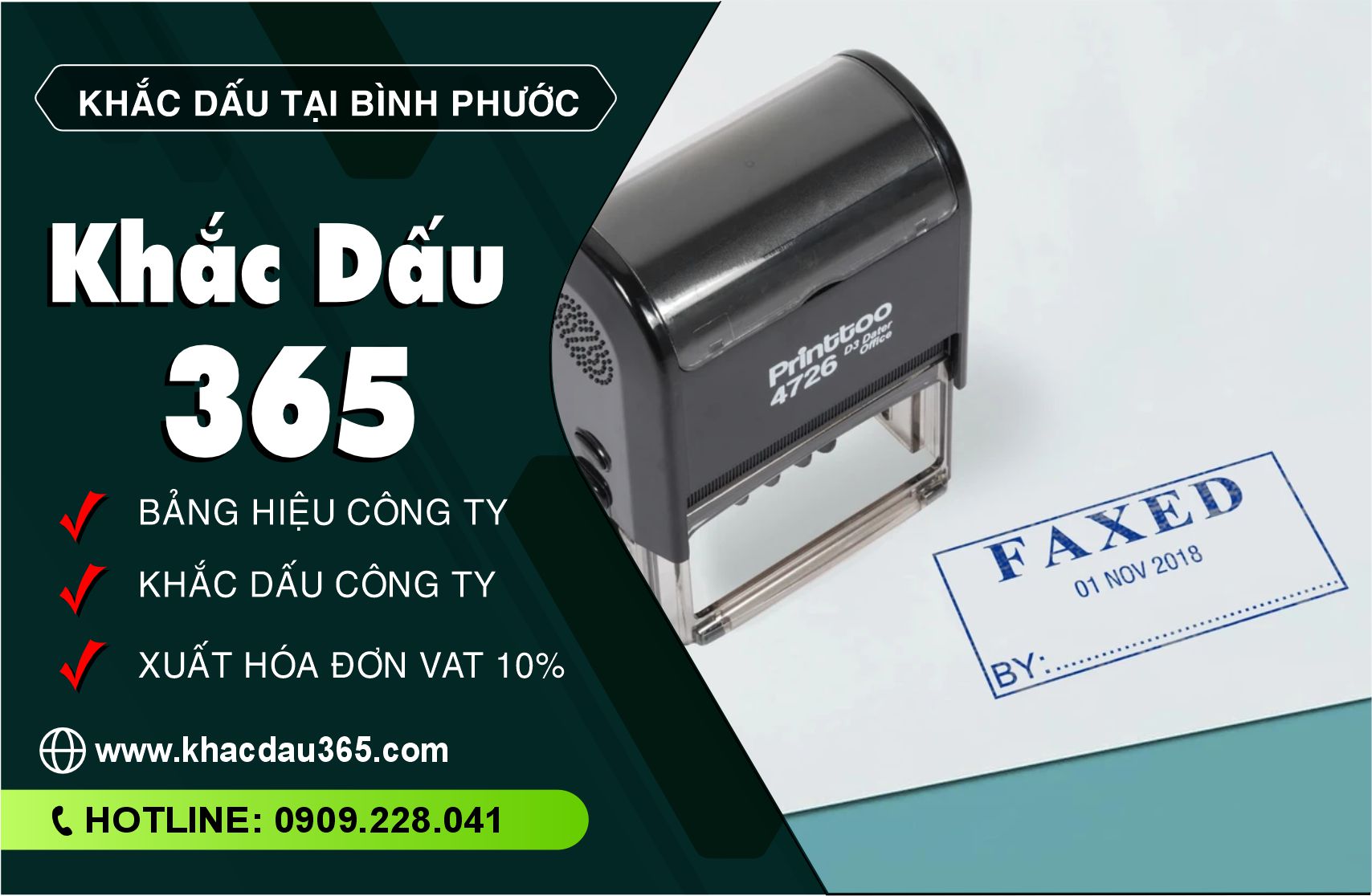 Khắc Dấu Bình Phước Giá rẻ – Chất Lượng – Lấy Ngay
