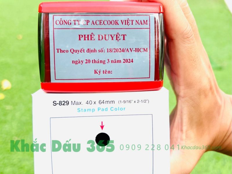 Dịch vụ làm dấu mộc vuông khắc dấu chất lượng, giá tốt