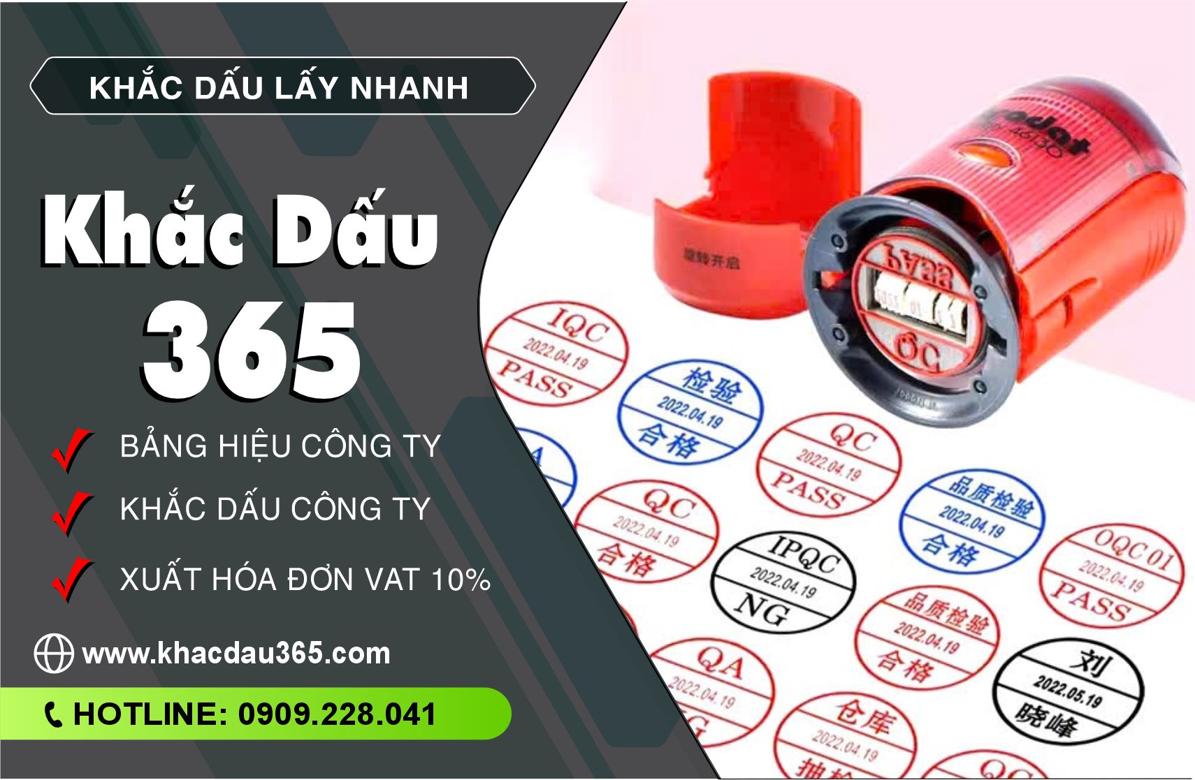 Khắc dấu uy tín nhanh chóng, chất lượng, giá tốt