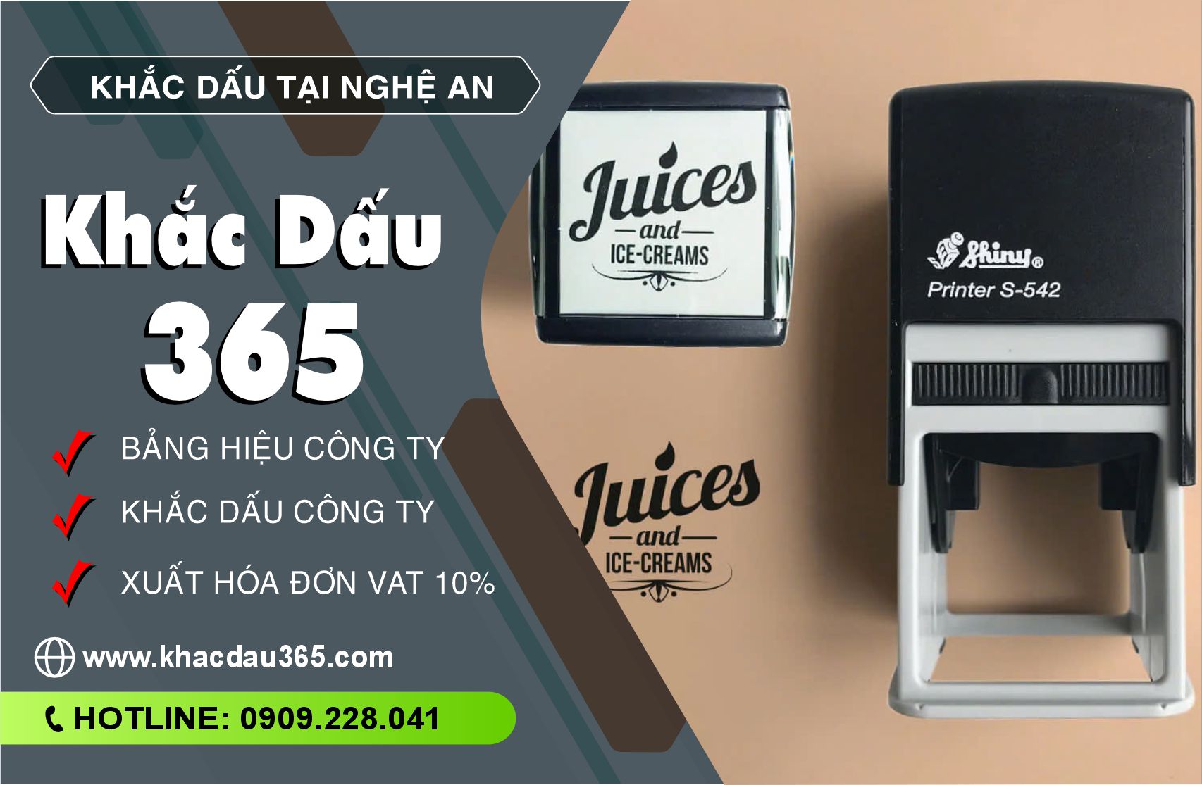 Địa chỉ chuyên khắc dấu tại Nghệ An giá rẻ