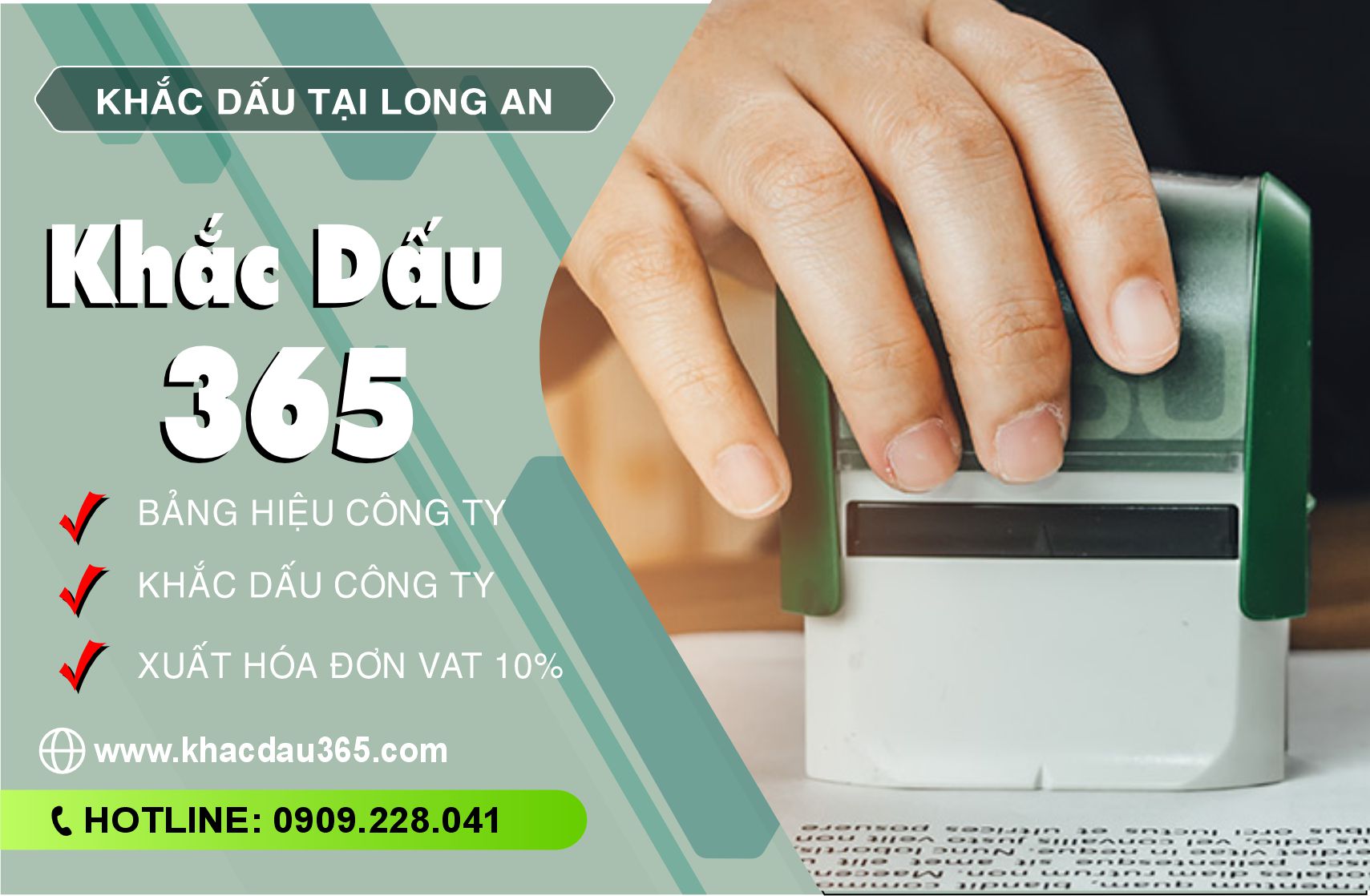 Dịch vụ khắc dấu tại Long An đẹp, lấy liền