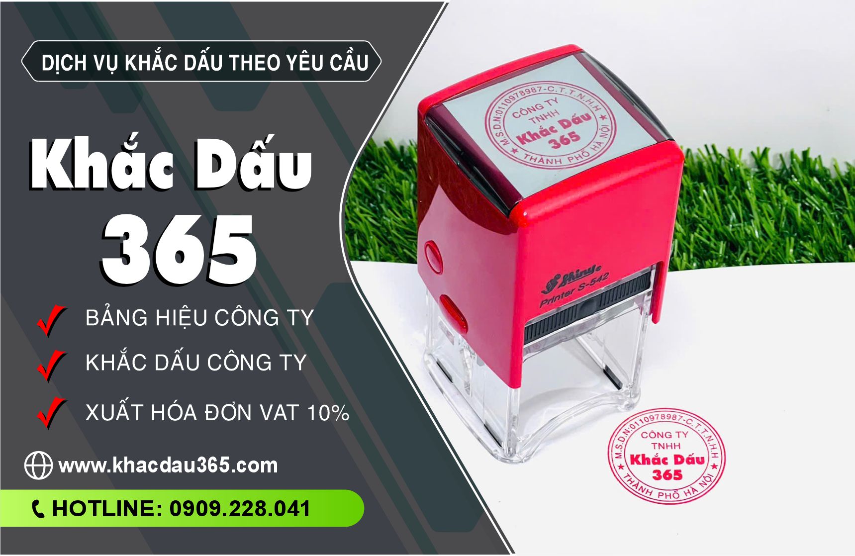 Dịch vụ khắc dấu theo yêu cầu TPHCM đa dạng mẫu mã