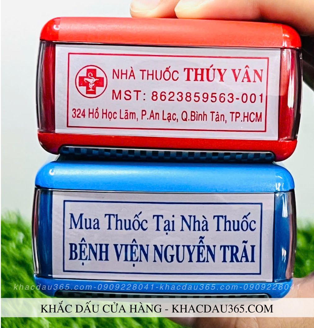 mẫu con dấu nhà thuốc đẹp có logo