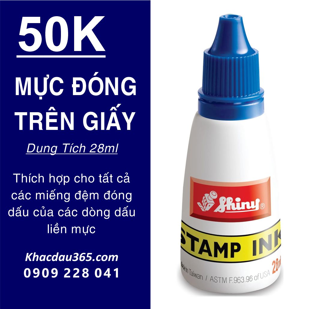 Mực Châm Con Dấu Màu Xanh Dương