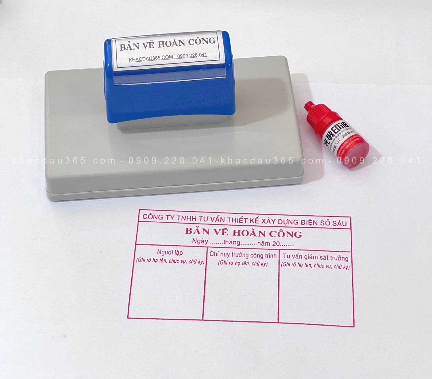 Khắc dấu liền mực