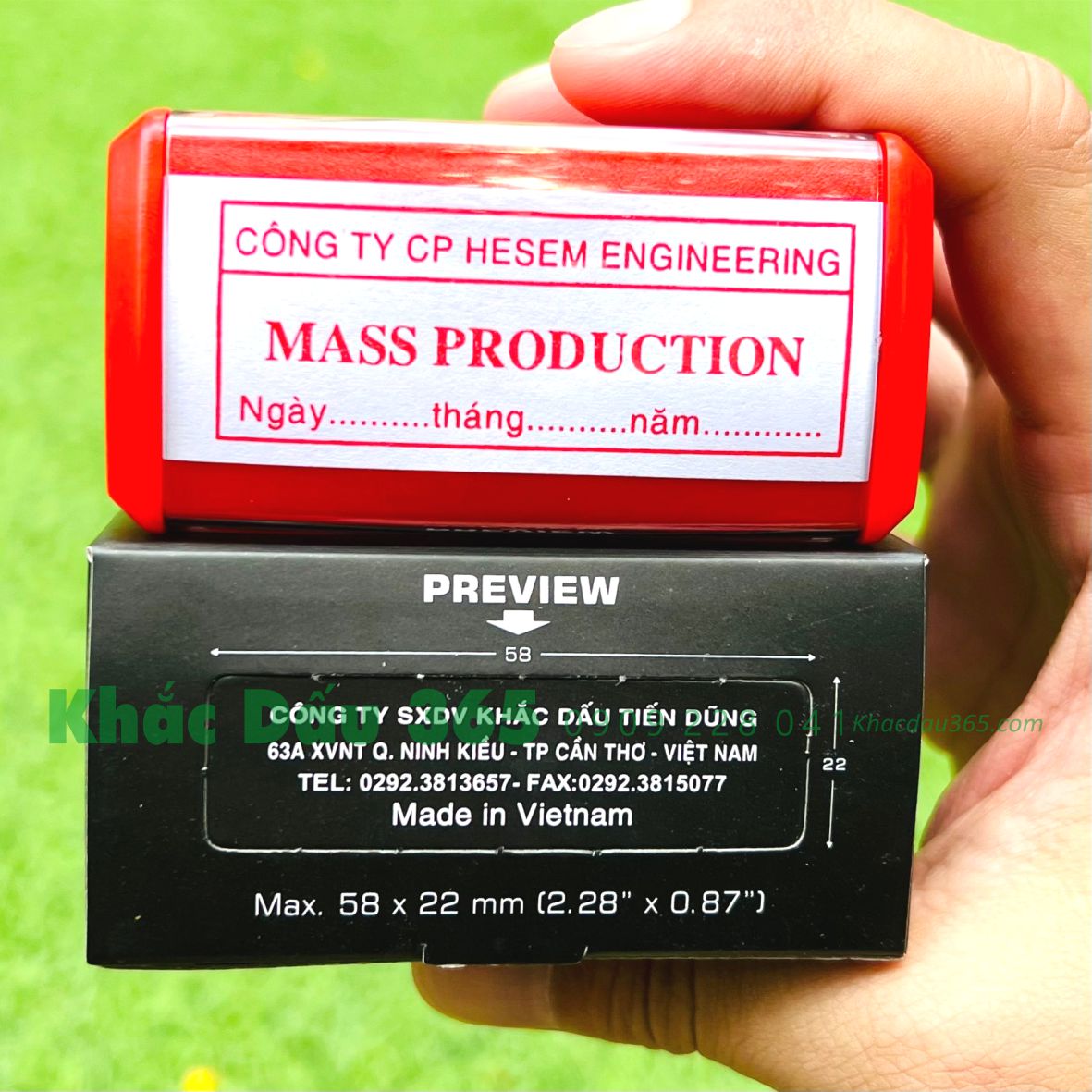 Khắc dấu phường Thạnh Mỹ Tây