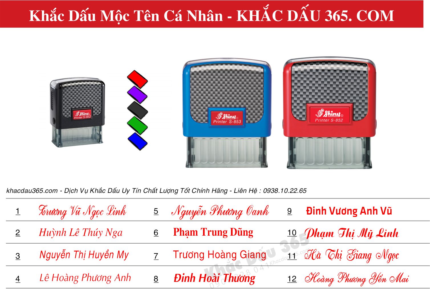 khắc dấu tên lấy liền