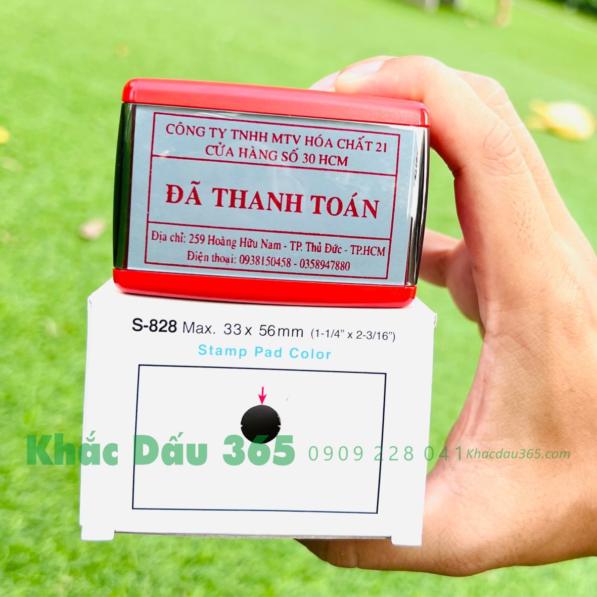 Khắc dấu đã thu tiền